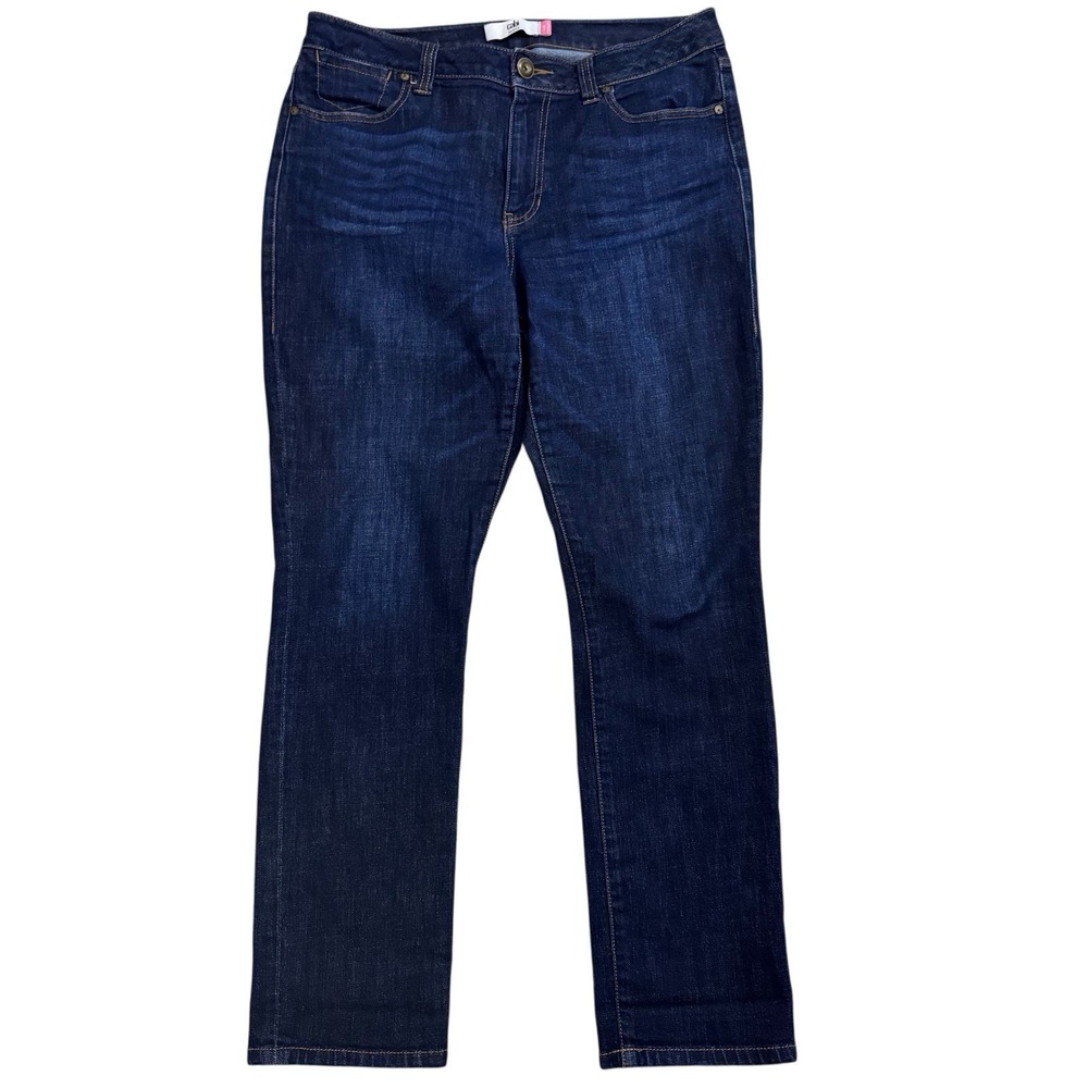 Cabi 3386 High Straight Leg Dark Wash Denim Jeans‎ Size 10